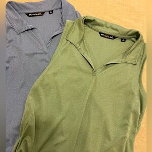 Travis Mathew Women’s Coto Performance Sleeveless Polos. Size Large